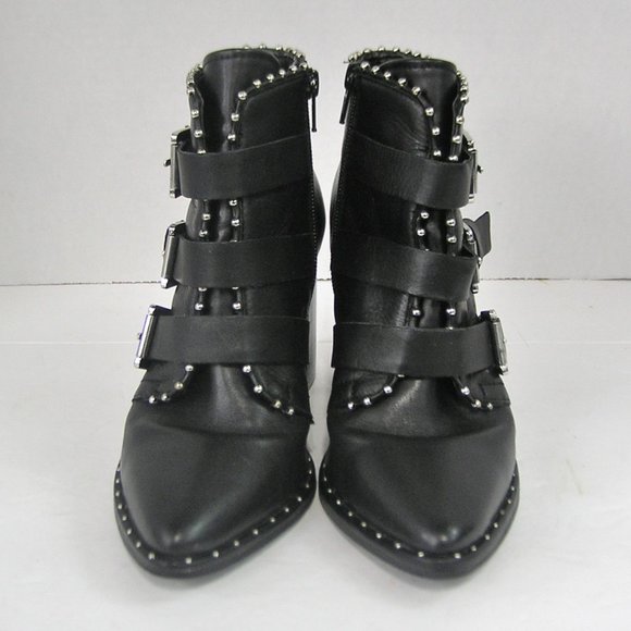 STEVE MADDEN HUMBLE BLACK LEATHER BOOTS SIZE 6 - Picture 6 of 15